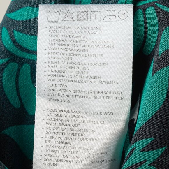 Dorothee Schumacher Green Botanical Print Silk Button Up Collar & Cuff Blouse - Picture 10 of 10